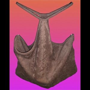 Very soft/ hide like halter we crop top